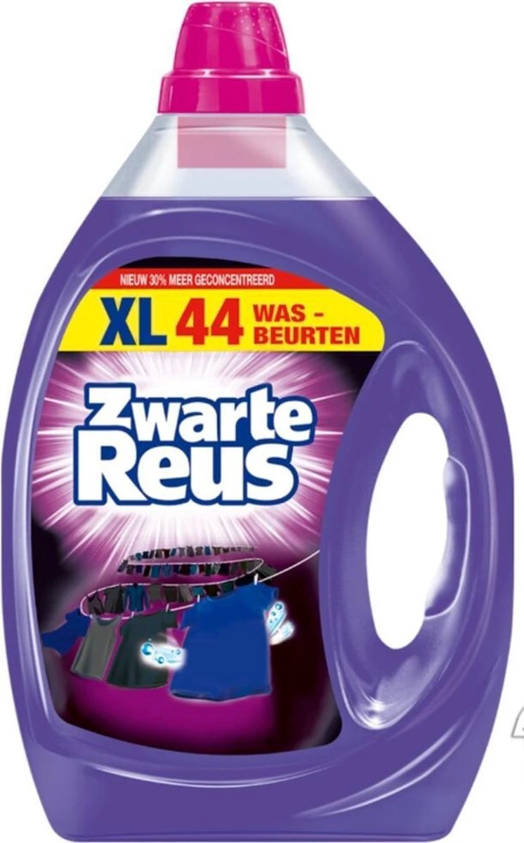 Zwarte Reus Gel - 44 Wasbeurten - Vloeibaar - Wasmiddel 1 Zwarte Reus Gel - 44 Wasbeurten - Vloeibaar - Wasmiddel