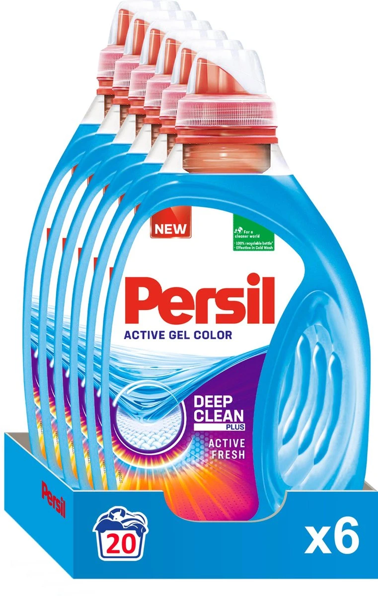 Persil® Persil Active Gel Color - Vloeibaar Wasmiddel - Voordeelverpakking - 6 X 20 Wasbeurten 8 Persil® Persil Active Gel Color - Vloeibaar Wasmiddel - Voordeelverpakking - 6 X 20 Wasbeurten - Afbeelding 8