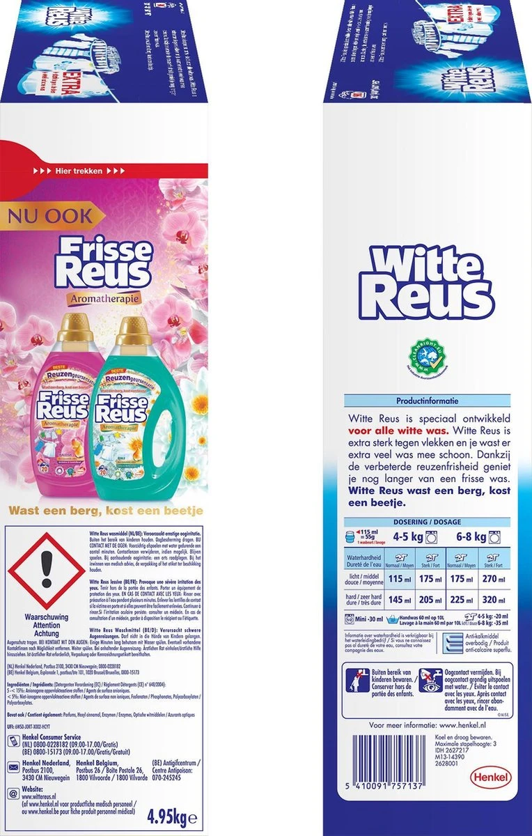 Witte Reus Waspoeder - Halfjaarverpakking - 90 Wasbeurten 7 Witte Reus Waspoeder - Halfjaarverpakking - 90 Wasbeurten - Afbeelding 7