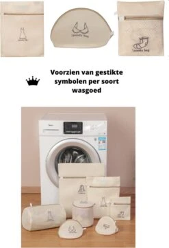 V&P Black Crown Waszakken Set Met Rits - Wasnet - Waszak - Waszakken Set Van 7 Voor Wasgoed - Waszakje Lingerie - Waszak Bh - Divers Delicaat Wasgoed - Wasnet Groot - Wasmachine Zakjes - Laundry Bag Set -Wasbenodigdheden Winkel 821x1200