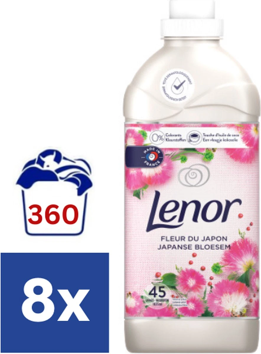Lenor Japanse Bloesem Wasverzachter - 8 X 1.03 L (360 Wasbeurten) 1 Lenor Japanse Bloesem Wasverzachter - 8 X 1.03 L (360 Wasbeurten)