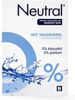 Neutral 0% Wit Parfumvrij Waspoeder - 45 Wasbeurten - Wasmiddel 35 Neutral 0% Wit Parfumvrij Waspoeder - 45 Wasbeurten - Wasmiddel -Wasbenodigdheden Winkel 904x1200