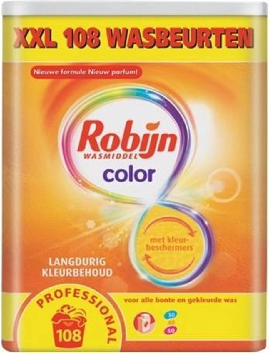 Robijn Professional - Color Wasmiddel - 108 Wasbeurten (6,15 Kg) 1 Robijn Professional - Color Wasmiddel - 108 Wasbeurten (6,15 Kg)