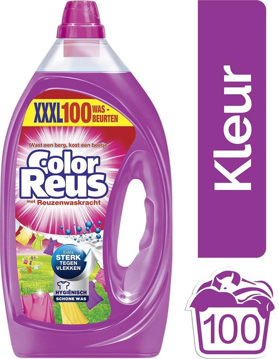 Color Reus Gel Vloeibaar Wasmiddel - Gekleurde Was - Voordeelverpakking - 100 Wasbeurten 3 Color Reus Gel Vloeibaar Wasmiddel - Gekleurde Was - Voordeelverpakking - 100 Wasbeurten - Afbeelding 3