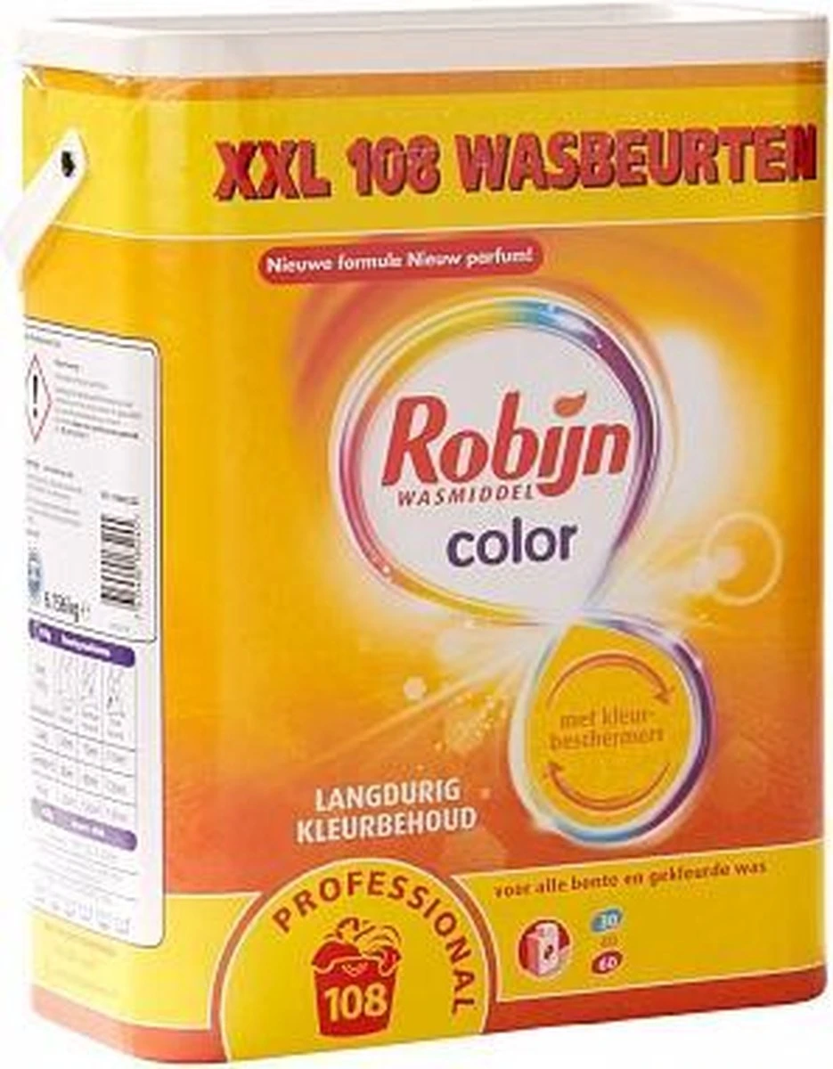 Robijn Professional - Color Wasmiddel - 108 Wasbeurten (6,15 Kg) 3 Robijn Professional - Color Wasmiddel - 108 Wasbeurten (6,15 Kg) - Afbeelding 3