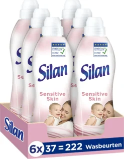 Silan Sensitive Wasverzachter - 6 X 37 Wasbeurten - Voordeelverpakking