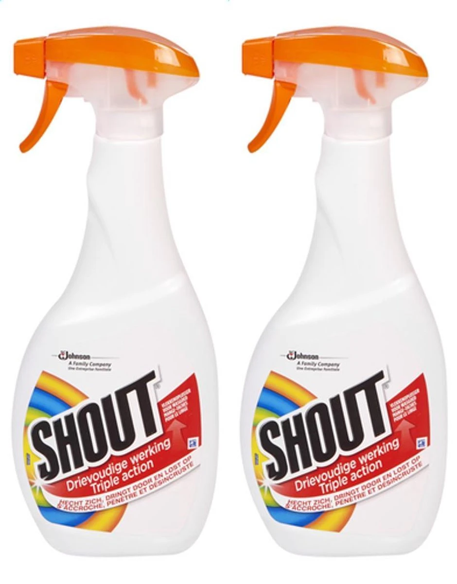 Shout Vlekkenoplosser Spray Wasgoed 2 X 500 Ml 1 Shout Vlekkenoplosser Spray Wasgoed 2 X 500 Ml
