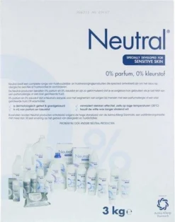 Neutral 0% Wit Parfumvrij Waspoeder - 45 Wasbeurten - Wasmiddel 34 Neutral 0% Wit Parfumvrij Waspoeder - 45 Wasbeurten - Wasmiddel -Wasbenodigdheden Winkel 943x1200