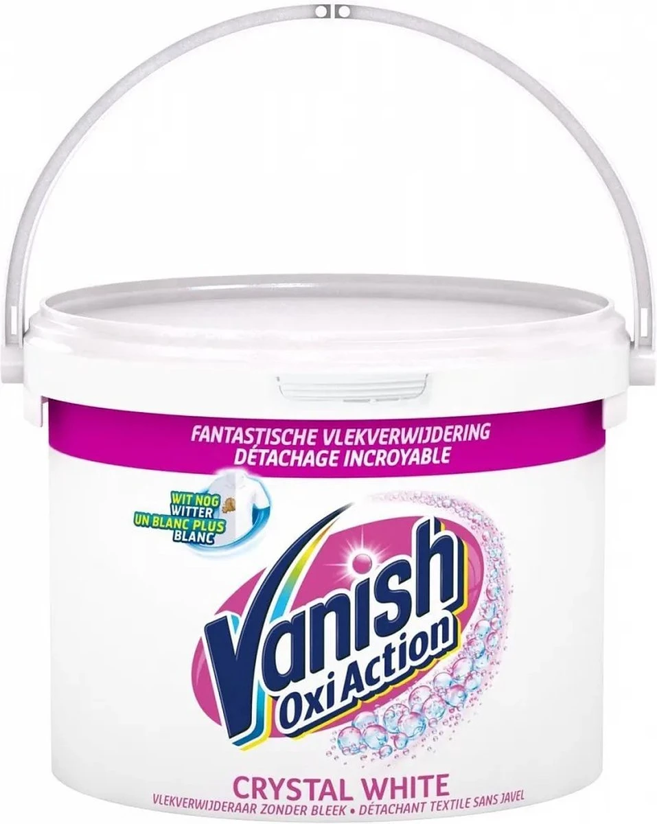 Vanish Oxi Action Crystal White Base Poeder - Voor Witte Was - 2,4 Kg 8 Vanish Oxi Action Crystal White Base Poeder - Voor Witte Was - 2,4 Kg - Afbeelding 8
