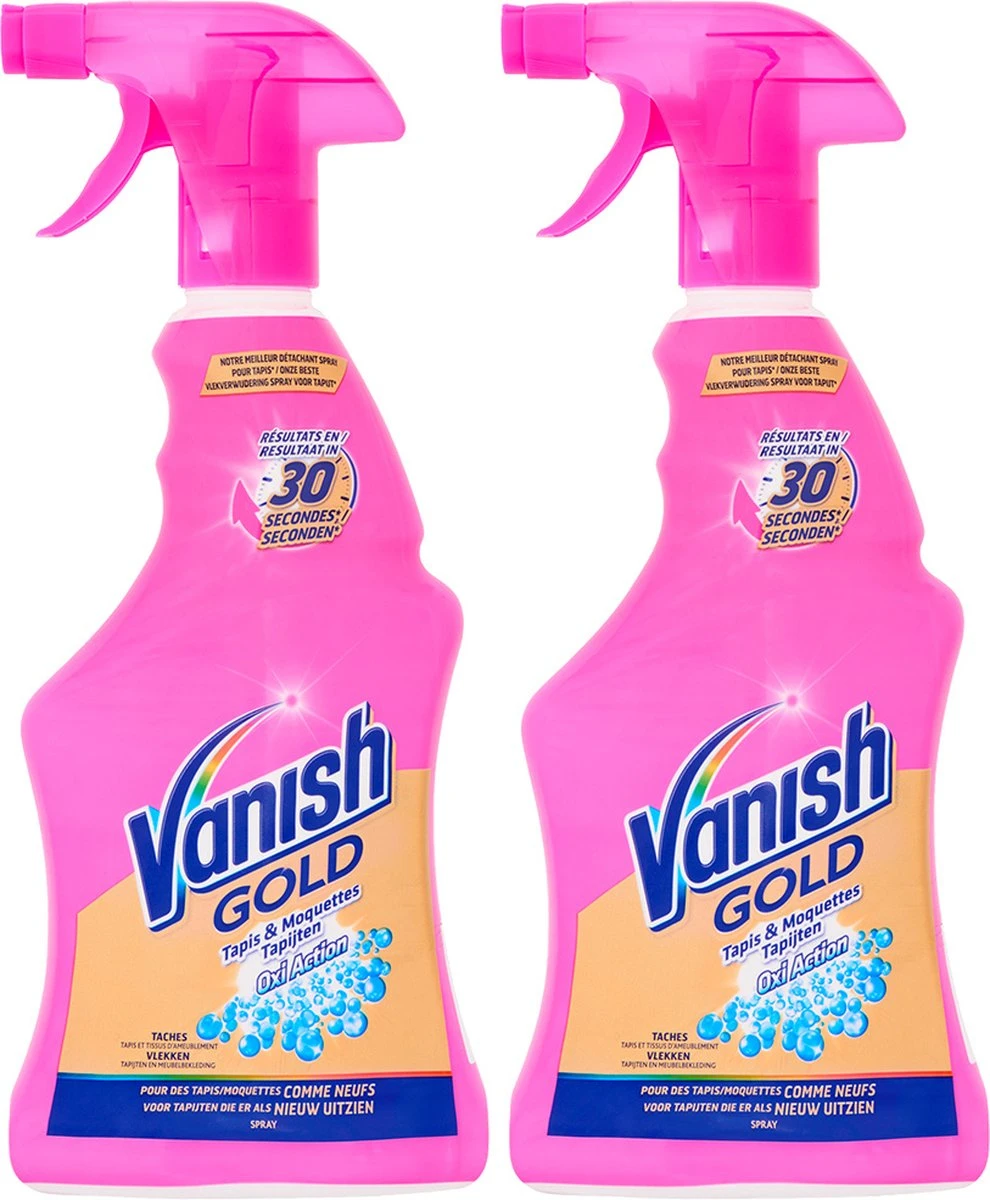 Vanish Oxi Action Gold Vlekverwijderaar Spray - 500ml X2 2 Vanish Oxi Action Gold Vlekverwijderaar Spray - 500ml X2 - Afbeelding 2