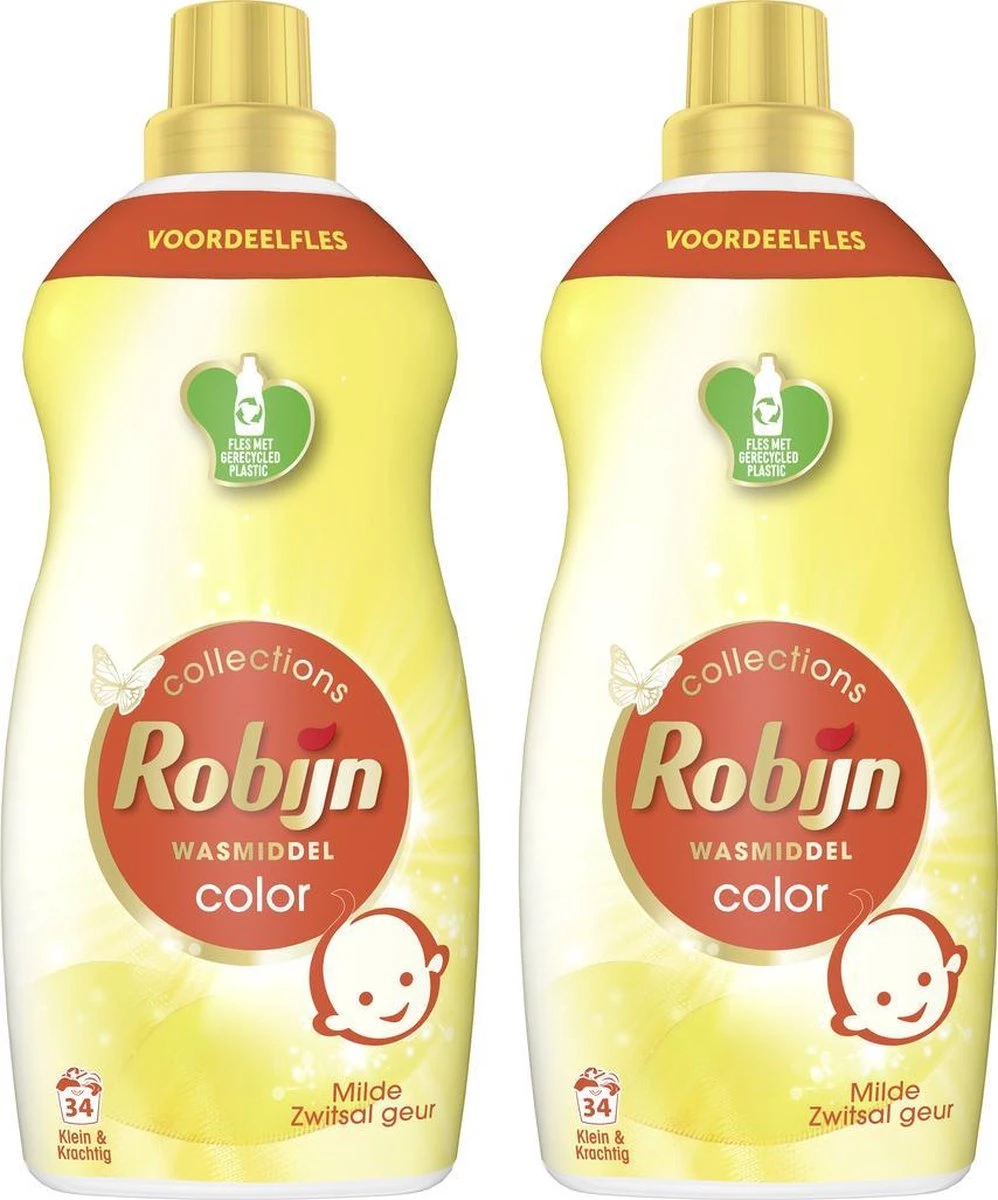 Robijn Klein & Krachtig Zwitsal Vloeibaar Wasmiddel - 2 X 34 Wasbeurten - Voordeelverpakking 3 Robijn Klein & Krachtig Zwitsal Vloeibaar Wasmiddel - 2 X 34 Wasbeurten - Voordeelverpakking - Afbeelding 3