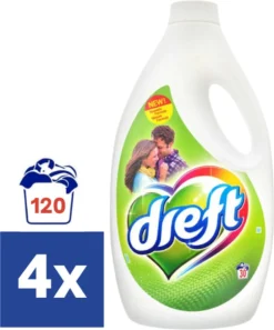 Dreft Regular - 4 X 30 Wasbeurten (120) - Wasmiddel - Voordeelverpakking